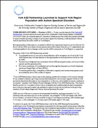 York ASD Partnership Launch Press Release